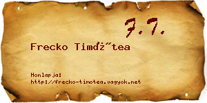 Frecko Timótea névjegykártya