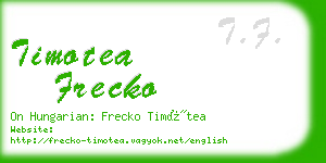 timotea frecko business card